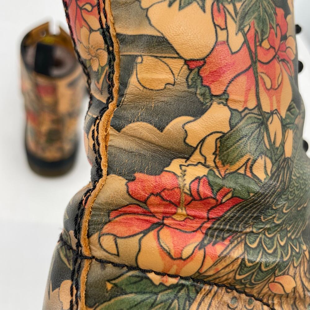 Dr. Martens x Evisu Wagara 1460 Tattoo Sleeve Japanese Koi Fish Boots Size US 7 - Picture 12 of 15